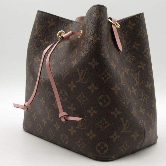 Louis Vuitton Neo Canvas Leather Monogram Brown Pink Shoulder Bag - Picture 3 of 9